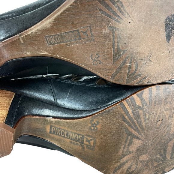Pikolinos Black Java Gladiator Style Embroidered Leather Sandals Size 36 - Picture 9 of 11